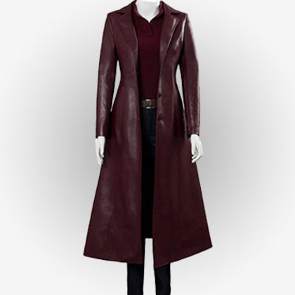 Jean Grey Dark Phoenix Leather Trench Coat