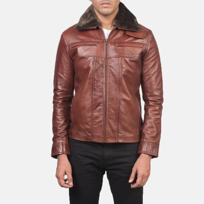 Evan Hart Fur Brown Leather Jacket Evan Hart Fur Brown Leather Jacket