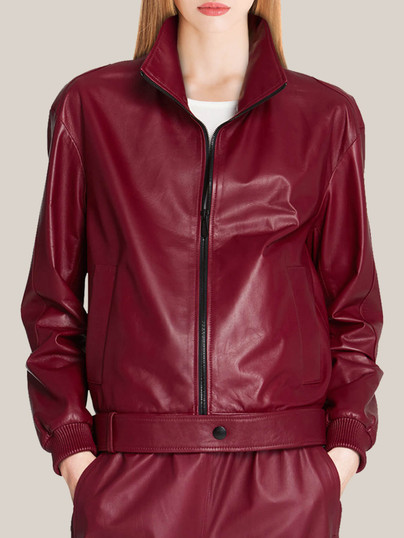 Women’s Super Biker Leather Bomber Jacket Women’s Super Biker Leather Bomber Jacket