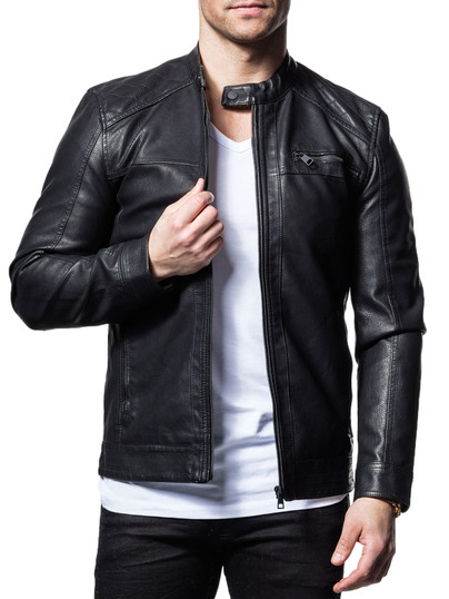 Mens Biker Stylish Real Leather Jacket