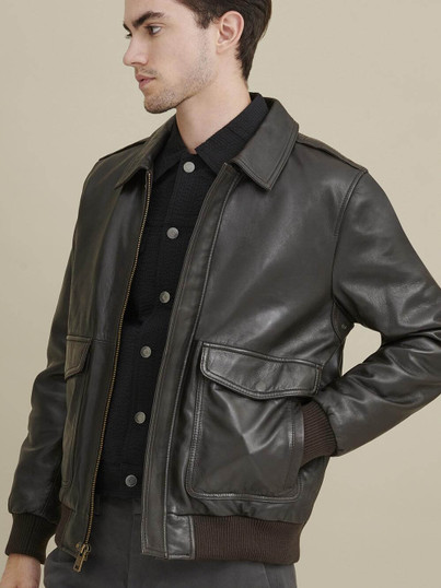 Stylish Mens black leather biker jacket Stylish Mens black leather biker jacket
