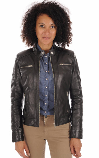 Black Leather Classic Biker Women Jacket Black Leather Classic Biker Women Jacket