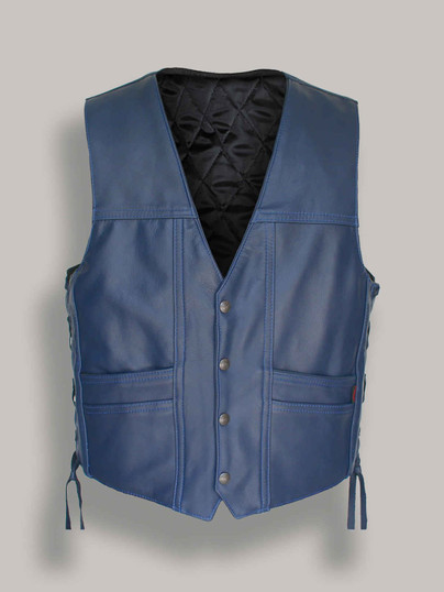 Navy Blue Cruiser Vest - Best leather Vest Navy Blue Cruiser Vest - Best leather Vest