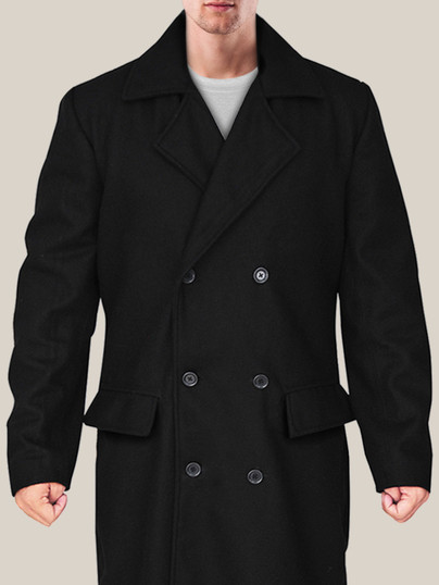 Men's Black Wool Coat Men's Black Wool Coat