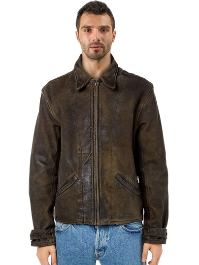 Men's Retro Genuine Brown Leather Jacket Men's Retro Genuine Brown Leather Jacket