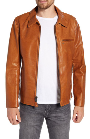 Mens Brown Shiny Biker Stand Collar Jacket Mens Brown Shiny Biker Stand Collar Jacket
