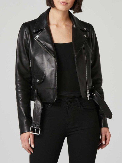 Women Biker Black Jacket