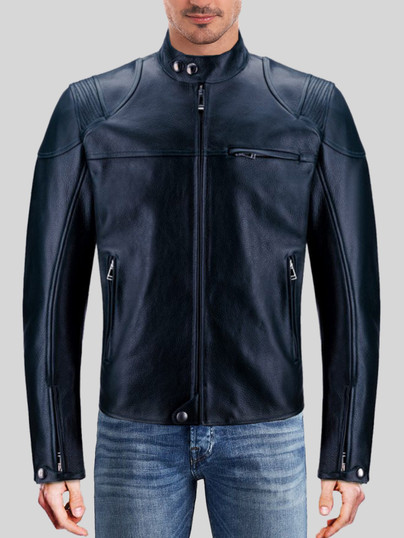 Men's Stylish Black Motorcycle Leather Jacket Men's Stylish Black Motorcycle Leather Jacket