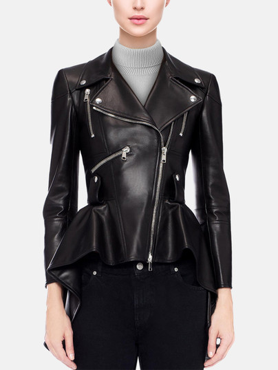 Women Black Leather Biker Jacket Women Black Leather Biker Jacket