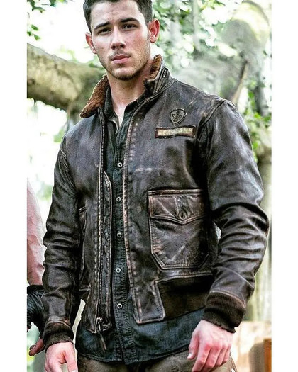 Nick Jonas Jumanji Welcome To The Jungle Leather Jacket Nick Jonas Jumanji Welcome To The Jungle Leather Jacket