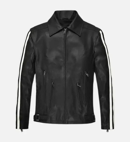 Justin Theroux Vintage Black Leather Jacket