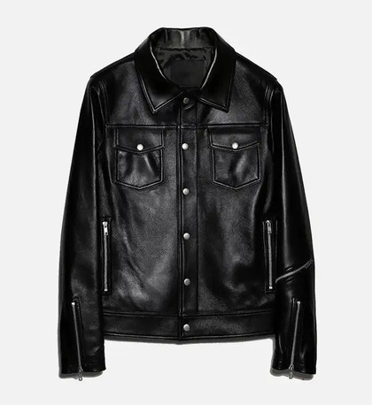 Men's Trucker Biker Black Jacket Men's Trucker Biker Black Jacket