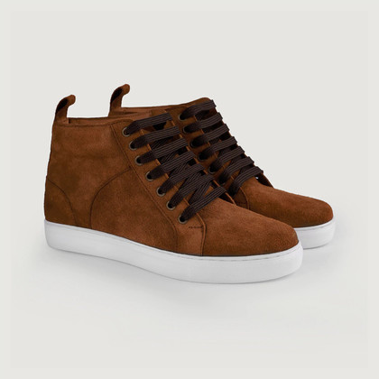 High Top Brown Suede Leather Sneakers High Top Brown Suede Leather Sneakers