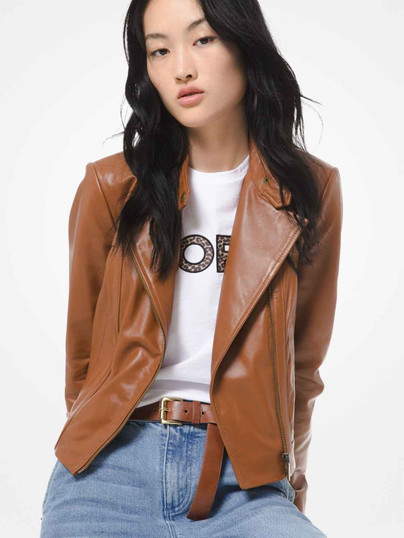 Classy Brown Asymmetrical Jacket For Women.com