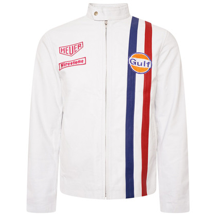 LeMans Steve McQueen Gulf White Jacket front