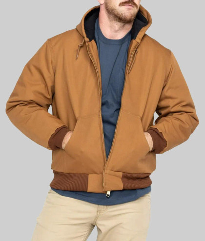 The Running Man Glen Powell  Brown Bomber Jacket The Running Man Glen Powell  Brown Bomber Jacket