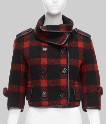 F1 British Grand Prix 2024 Cara Delevingne Red And Black Checked Cropped Jacket 5 F1 British Grand Prix 2024 Cara Delevingne Red And Black Checked Cropped Jacket 5