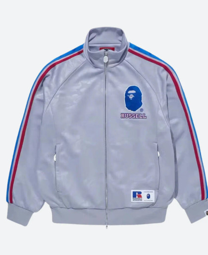 Bape X Russell Striped Track Jacket front image Bape X Russell Striped Track Jacket front image