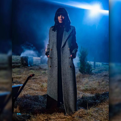 Winkleman The Traitors UK Claudia Grey Coat