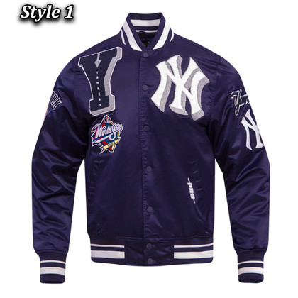 NY Yankees Mashup Classic Rib Satin Jacket