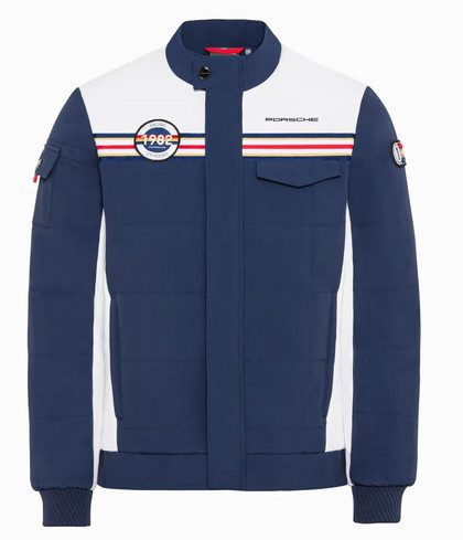 Porsche Lightly padded men's Racing Blue and White Jacket