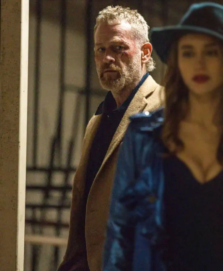 Grit Thorn Hollywood Grit 2025 Max Martini Brown Wool Coat