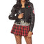Girl Gang Punk Black Real Leather Jacket