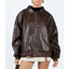 Goldsmith Faux Leather Bomber Jacket