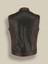 Men Black Two Tone Biker Leather Vest