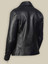Men Boker Simple Black Leather Jacket