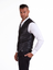 Men Black lambskin leather Vest
