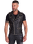 Men Asymmetrical Black Jacket Vest