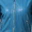 Stylish Womens genuine leather Blue Bomber Jacket