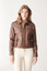 Women Brown Real Sport Leather Jacket Women Brown Real Sport Leather Jacket