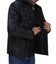 Black Cafe Racer Leather Jacket With Removable Hood