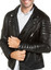 Mens Real Leather Biker Black Jacket