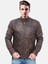 Mens Faded Brown Distressed Leather Jacket