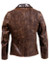 Men Distressed Brown Leather Jacket