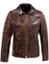 Men Distressed Brown Leather Jacket