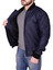 Navy Blue Varsity Leather Jacket