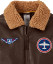 Boys Airplane Aviator Brown Jacket