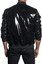 Mens shiny black faux leather bomber jacket Mens shiny black faux leather bomber jacket
