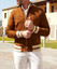 Brown Suede Leather Bomber Jacket for Men