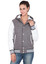 Women's Grey and White Hooded Varsity Jacket Women's Grey and White Hooded Varsity Jacket