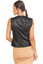 Women's Coal Black Biker Leather Vest Women's Coal Black Biker Leather Vest