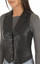 Women's Charcoal Black Leather Vest Women's Charcoal Black Leather Vest