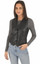 Women's Charcoal Black Leather Vest Women's Charcoal Black Leather Vest