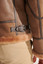 Mens Camel Brown Vintage Shearling Leather Jacket