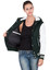 Women's Dark Green and White Varsity Jacket