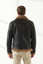Men's Pitch Black Shearling Leather Jacket Men's Pitch Black Shearling Leather Jacket